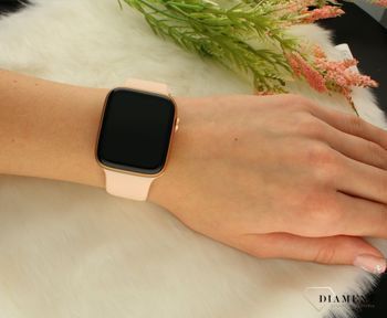 Smartwatch damski  HD7 na różowym pasku silikonowym z funkcją wykonywania połączeń ⌚ z bluetooth 📲 Rozmowy przez zegarek  ✓Autoryzowany sklep. ✓ (1).jpg